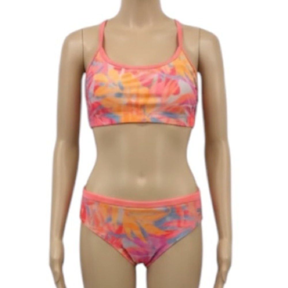 ZeroXPosur Swimwear, Bikini Set, Sz L, 14, Tie Dye, Neon, Boho, Pastel, NWOT - Picture 2 of 16